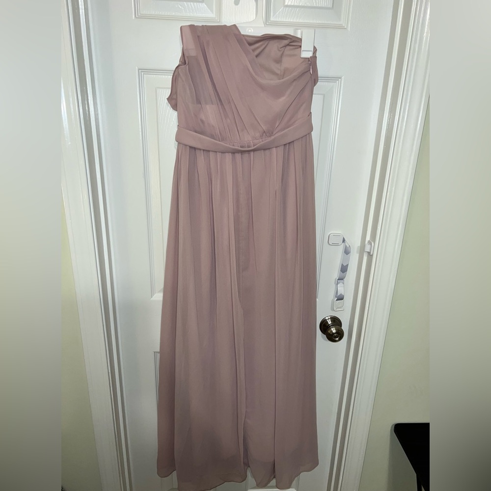 SHEIN one shoulder bridesmaid dress
